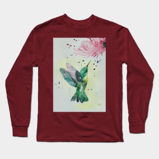 Hummingbird painting by Garry Greenwood Long Sleeve T-Shirt